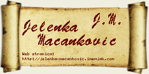 Jelenka Macanković vizit kartica